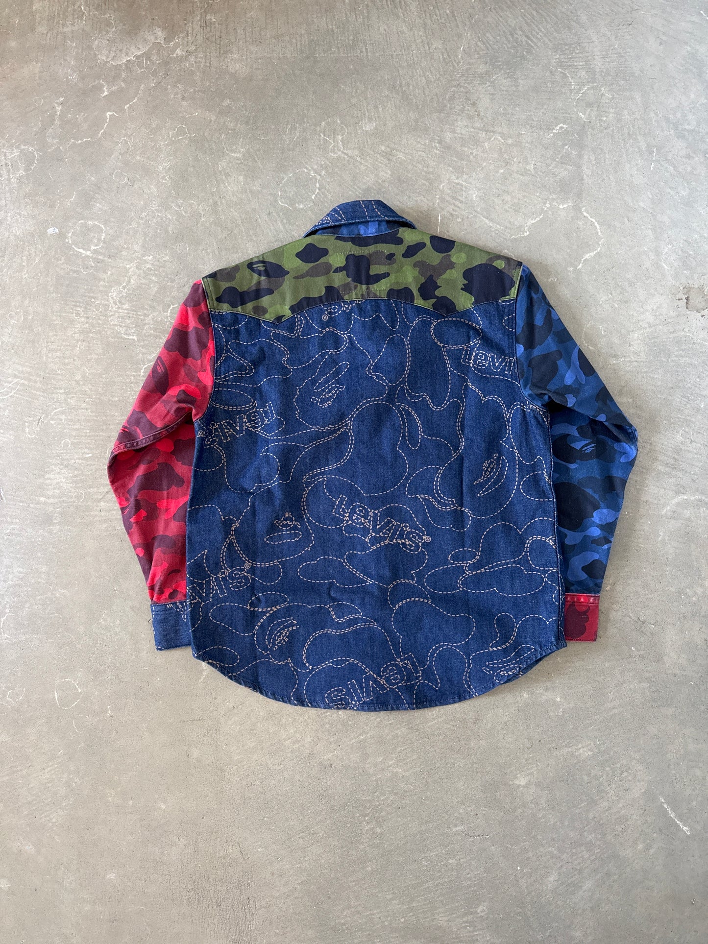 A Bathing Ape Bape x Levi’s Multicolor Camo Jacket