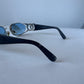 Vintage 90s Hip Hop Style Blue Tint Shades Glasses