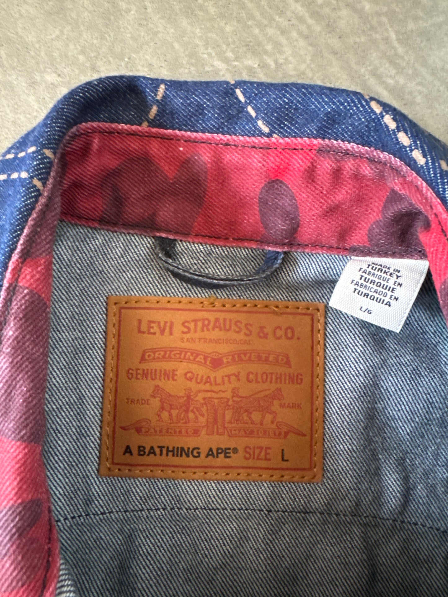 A Bathing Ape Bape x Levi’s Multicolor Camo Jacket