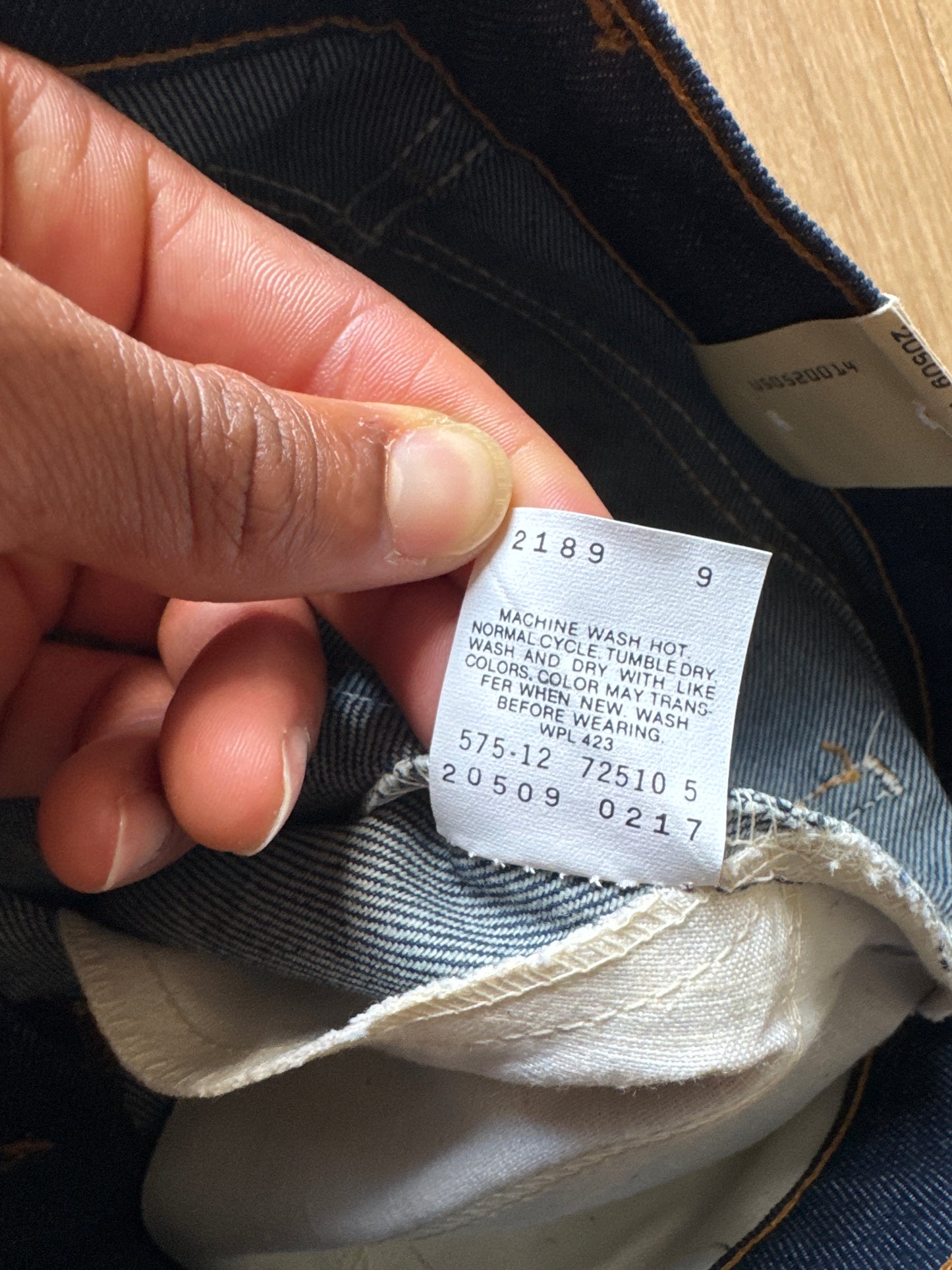 Vintage 1989 Levi’s 509 Slim Straight Boot Adjacent Cut Blue Denim Jeans