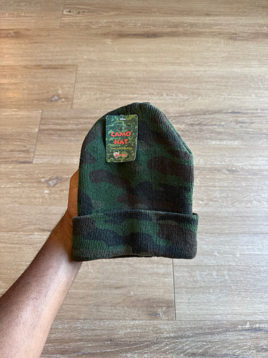 Vintage Military Camo Beanie Hat