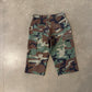 Vintage Military Camo Cargo Long Shorts