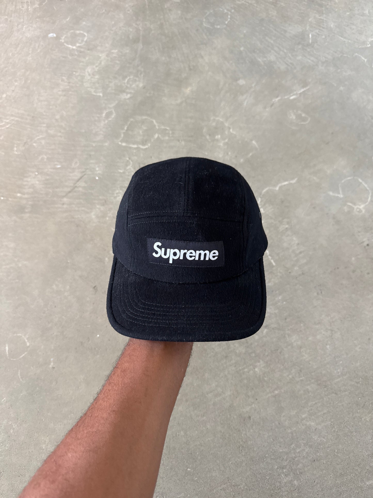 Supreme Loro Piana Capolavoro Wool Black Camp Cap