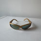 Vintage 90s Catfish Oval Gold Sunglasses