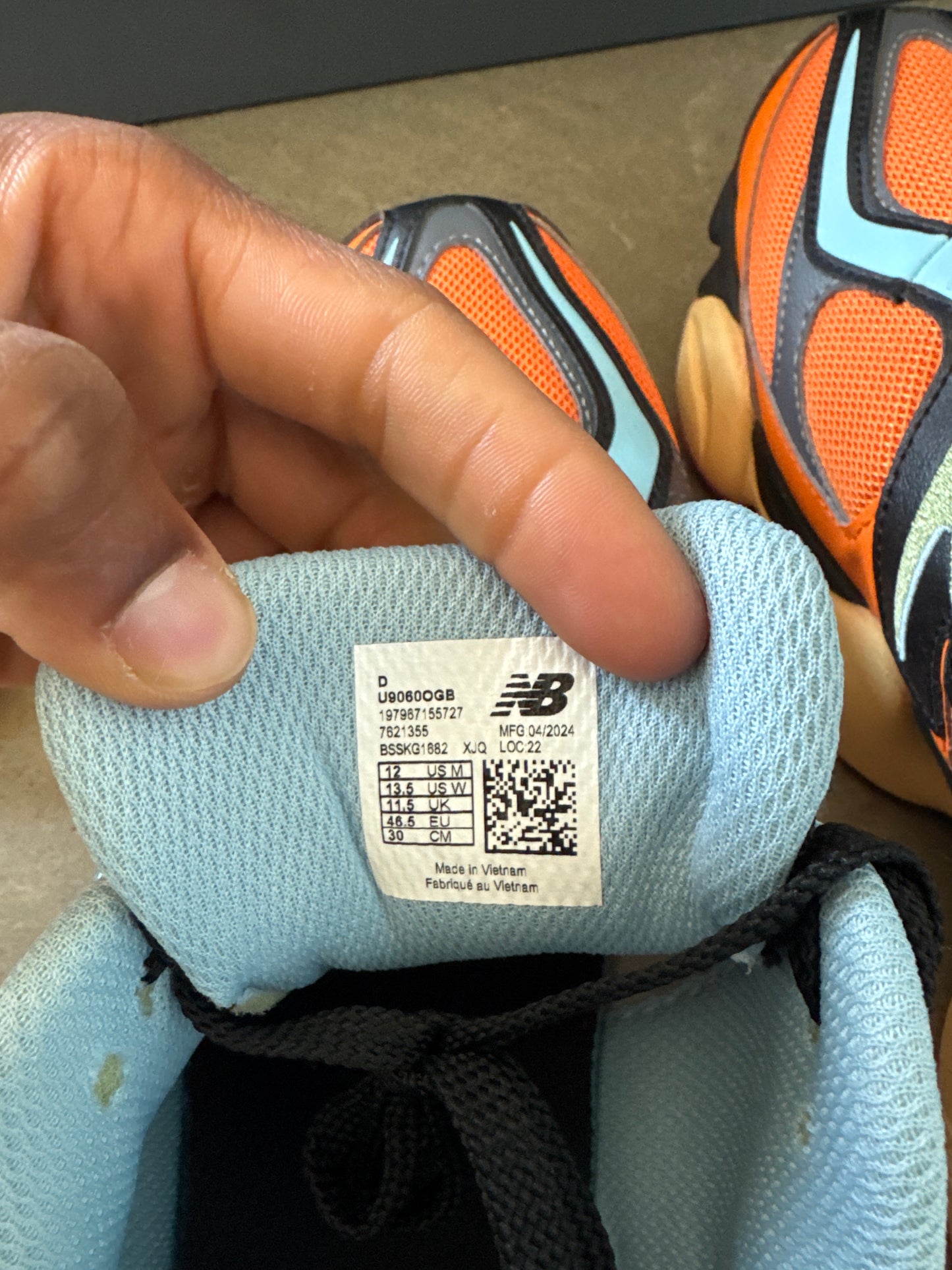 New Balance 9060 Sun Glow Team Sky Blue