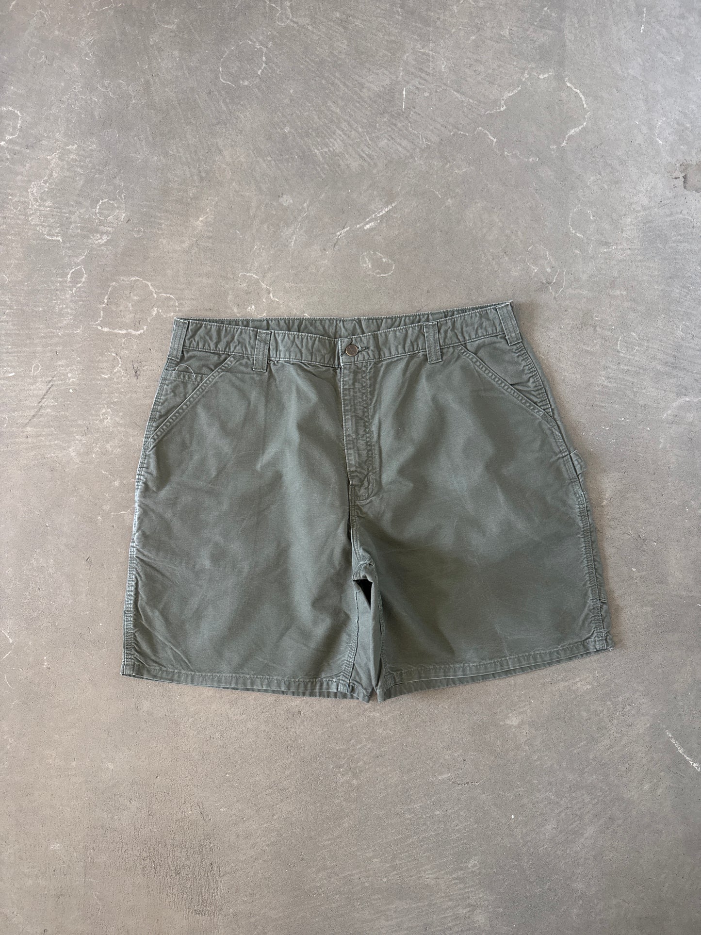 Vintage Carhartt Original Fit Olive Green Carpenter Shorts