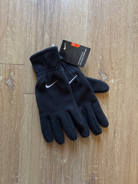 Y2K Nike Logo Fleece Black Gloves