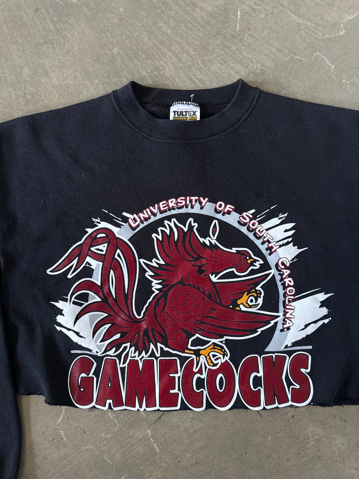 Vintage 90s University Of South Carolina Gamecocks Cropped Sweatshirt