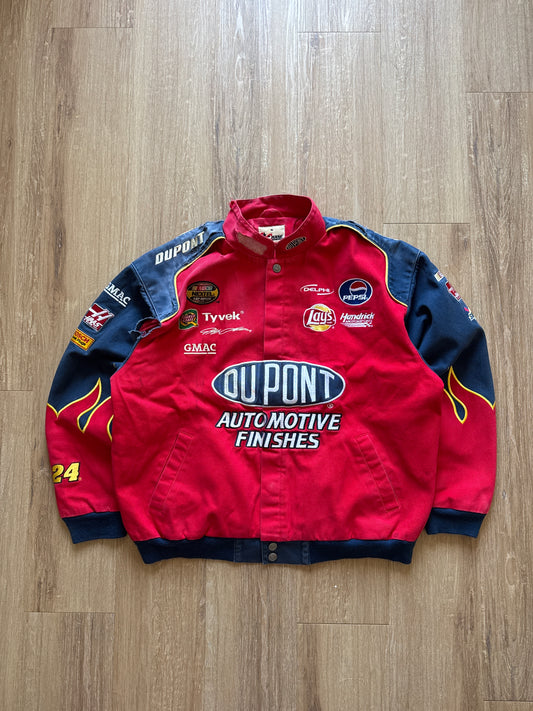 Vintage Nascar Jeff Gordon Du Pont Flame Racing Jacket