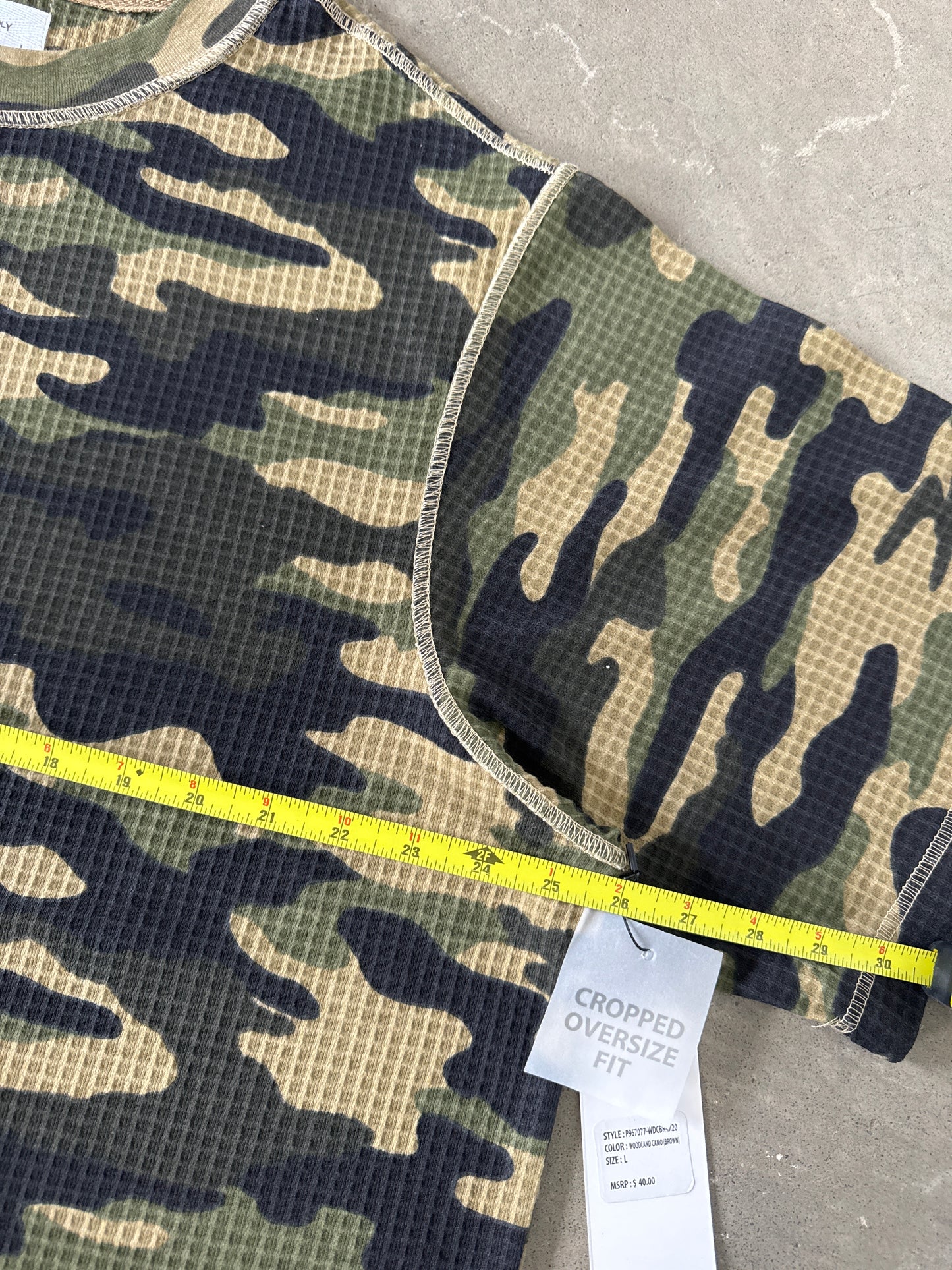 Public Supply NYC Woodland Camo Oversized Cropped Fit Tee
