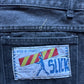 Vintage Slick Work In Progress Embroidered Patchwork Faded Black Denim Jeans