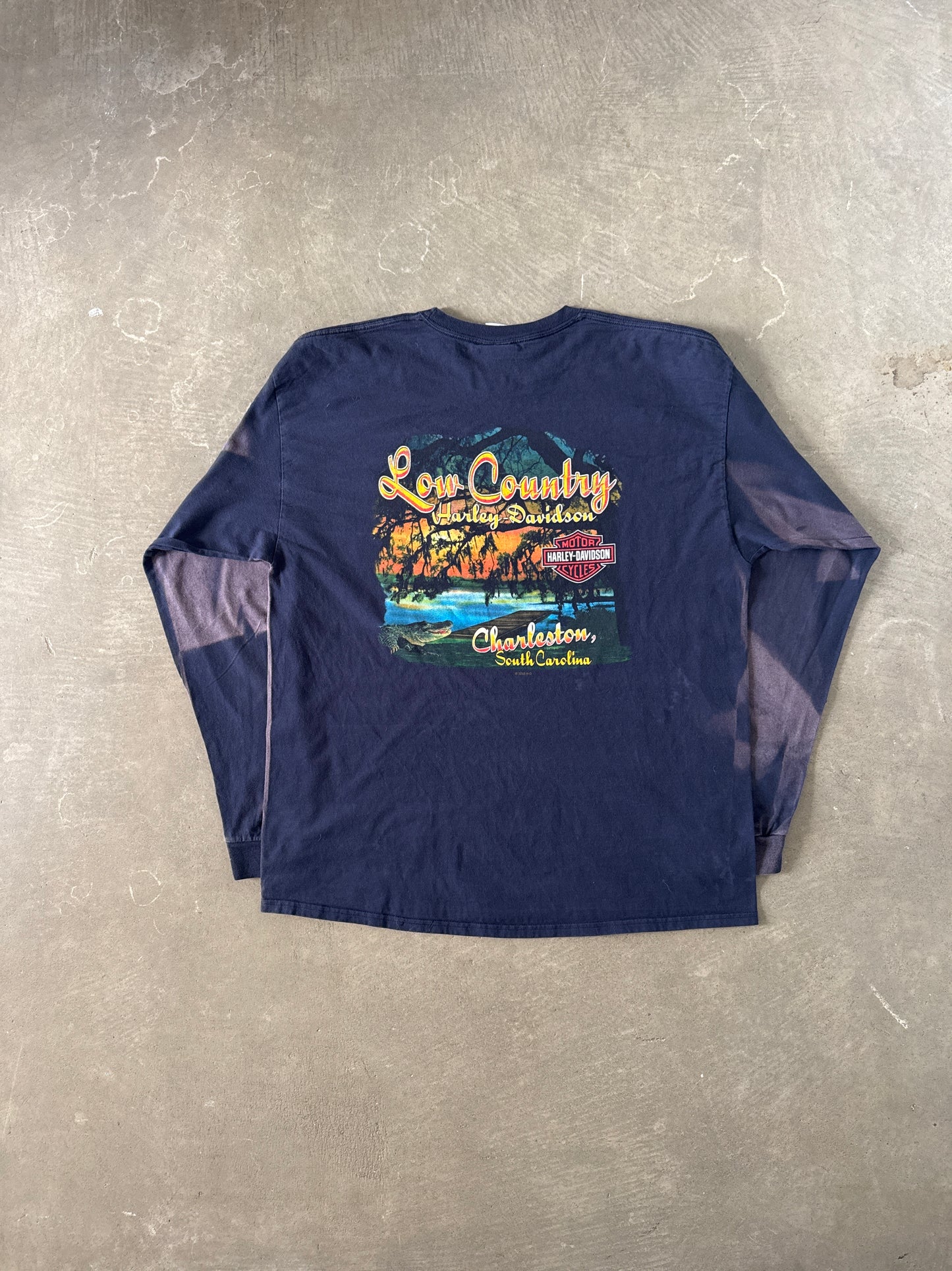 Harley Davidson Sun Faded Charleston South Carolina Long Sleeve