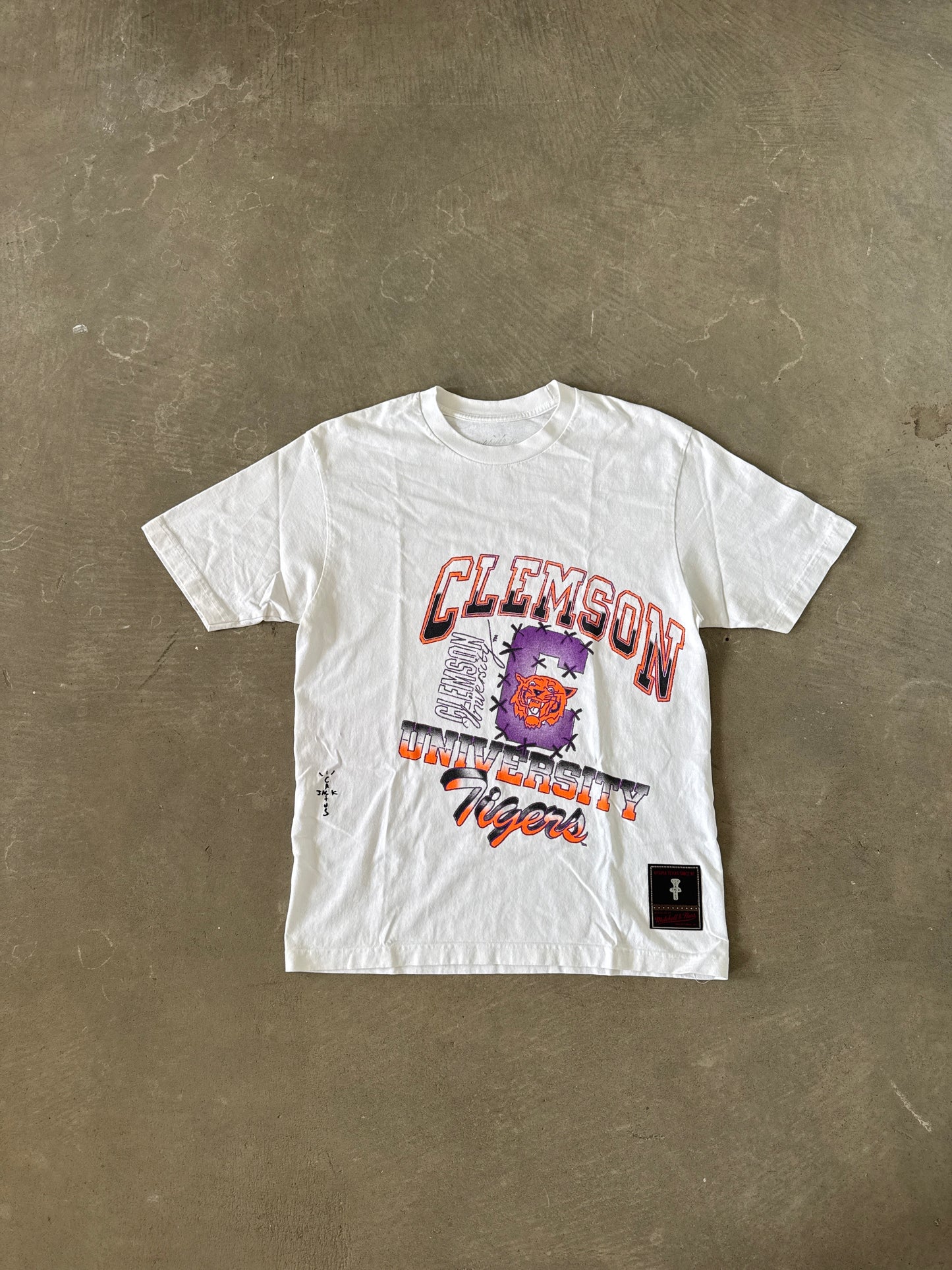 Travis Scott x Mitchell & Ness Clemson University Tigers Hand-Drawn Tee