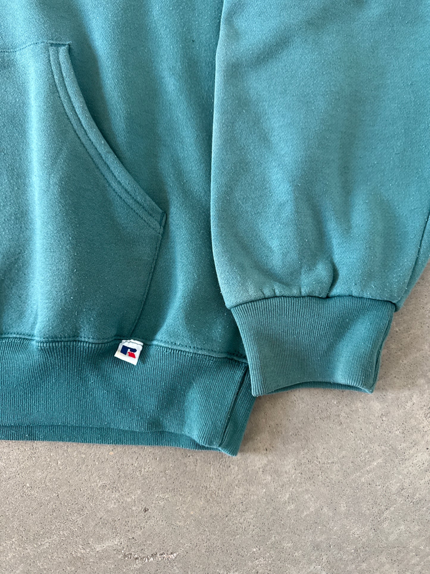 Vintage 90s Russell Athletic Teal Logo Hoodie