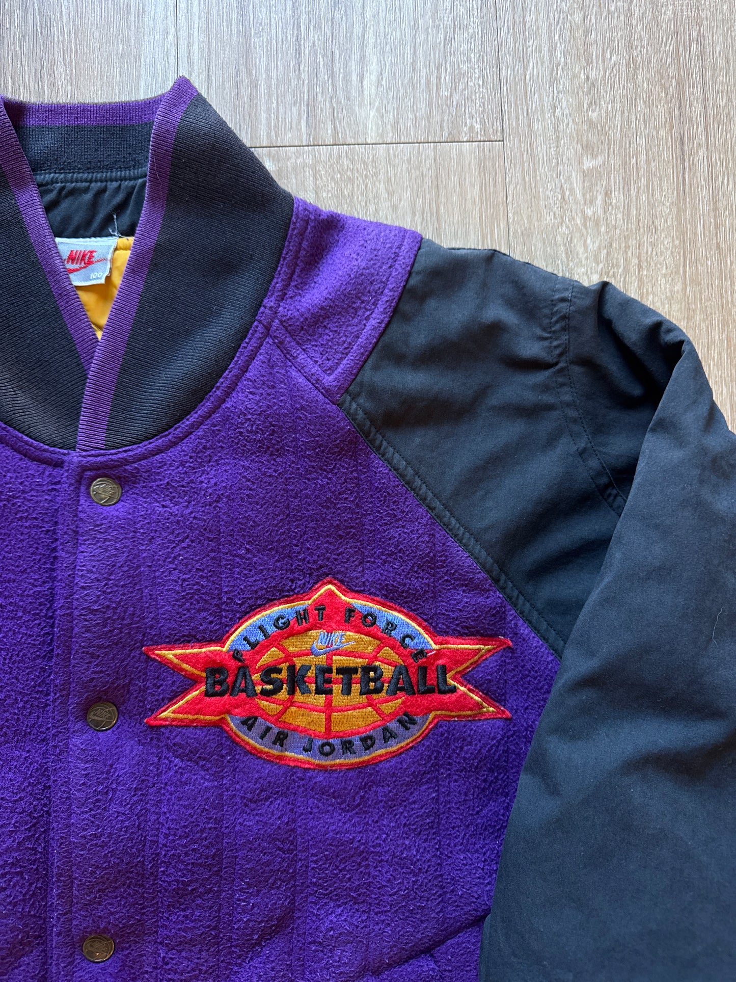 Vintage 1992 Nike Air Jordan Flight Force Basketball 20th Anniversary Respect The Game Jacket