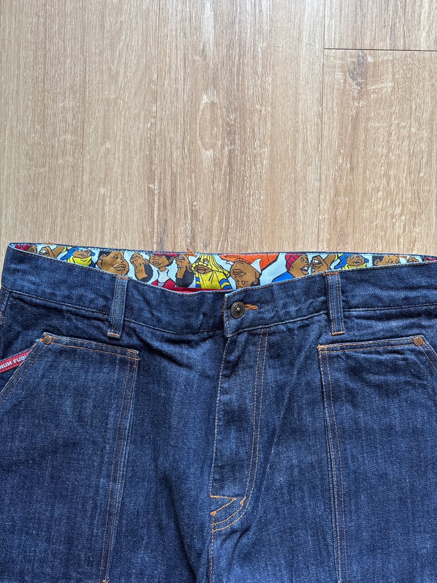 Vintage Y2K Platinum Fubu Fat Albert Baggy Denim Jeans