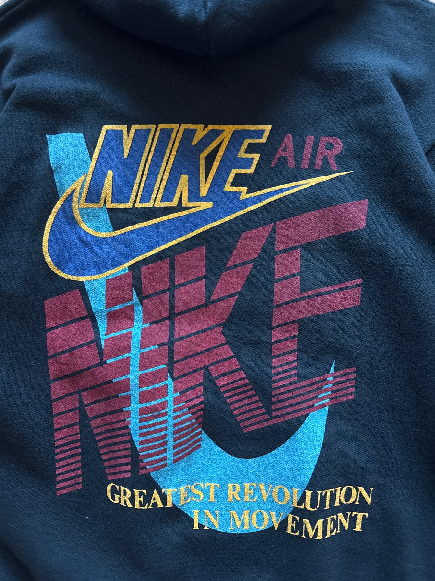 Vintage 80s Nike Greatest Revolution In Movement Quarter Zip Hoodie
