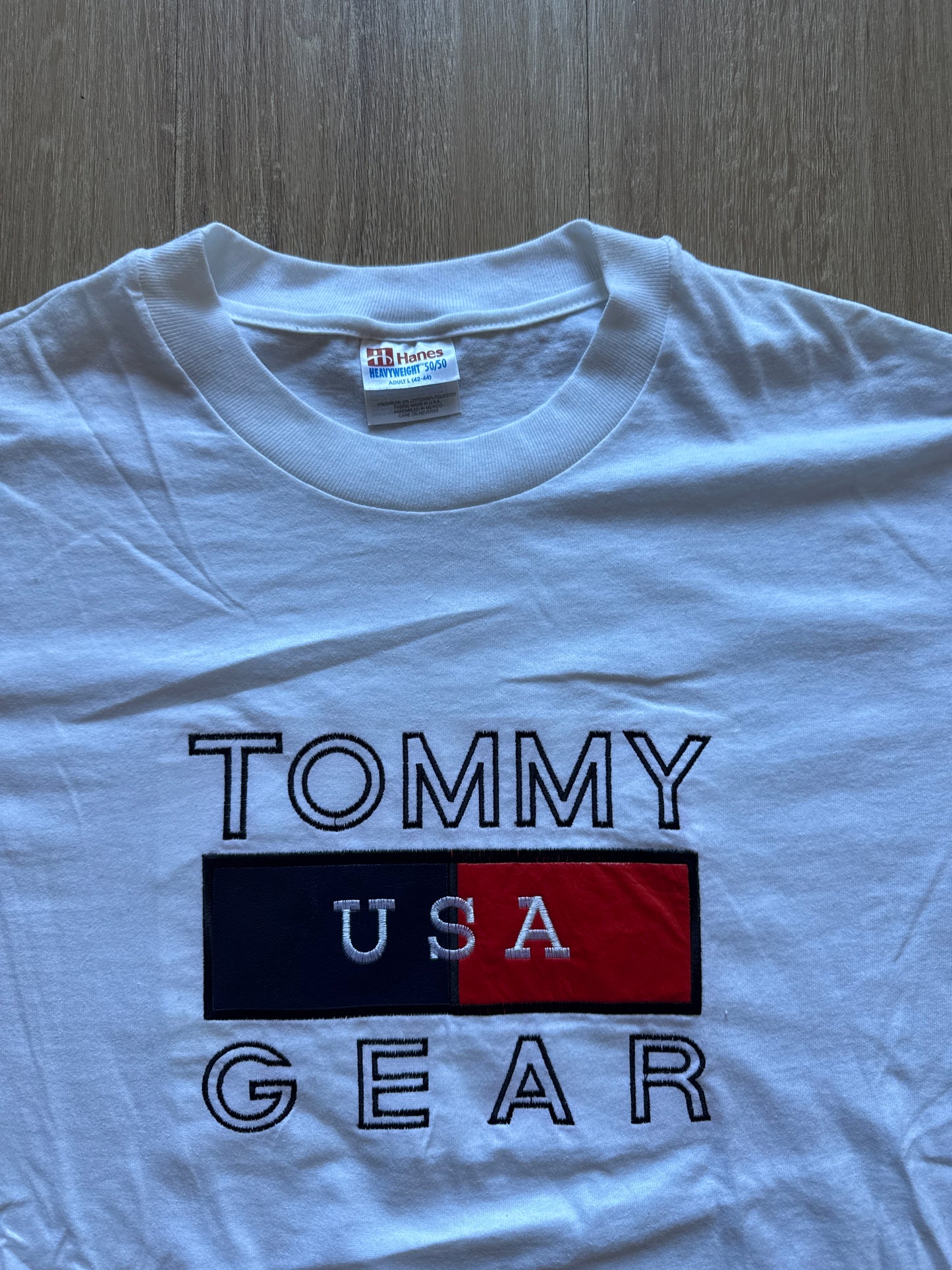 Vintage Tommy Hilfiger Tommy USA Gear Logo Tee