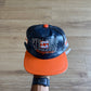 Vintage 90s University Of Syracuse Orangeman Leather Snap Back Hat