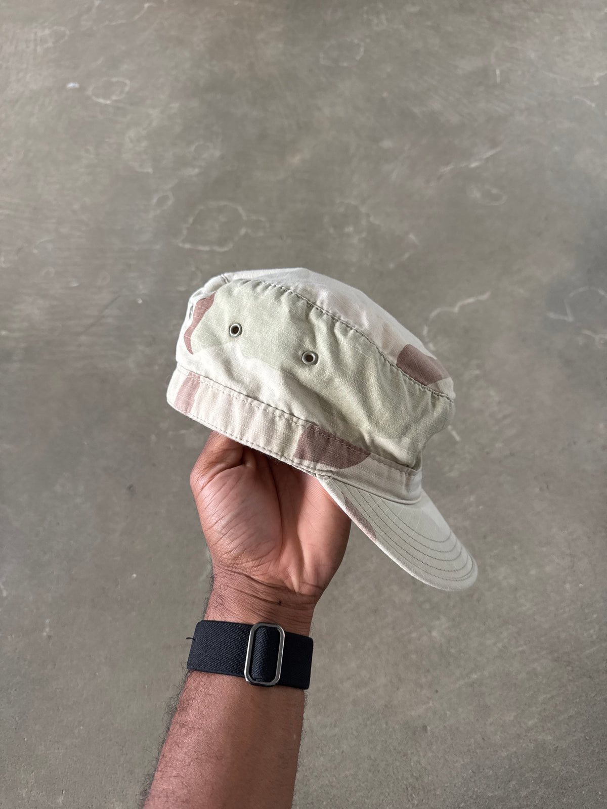 Vintage US Military BDU Combat Patrol Sunfaded Cadet Cap Hat