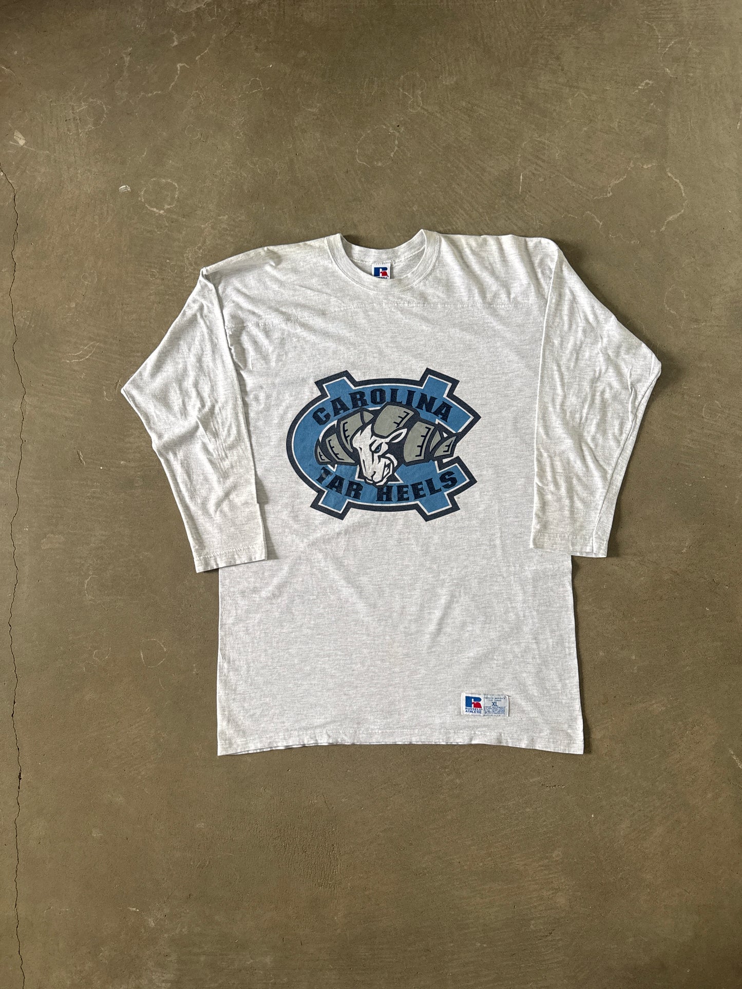 Vintage 90s Russell Athletic North Carolina Tarheels Raglan Long Sleeve