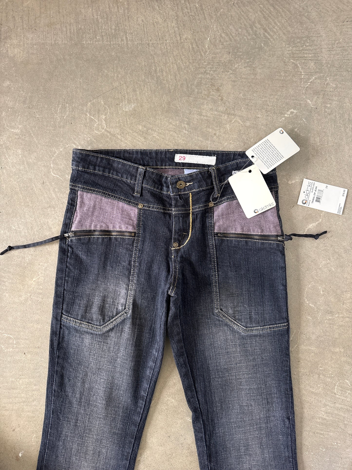 Vintage Y2K Women’s Akdmks Akademiks Low Rise Bootcut Zip Denim Jeans