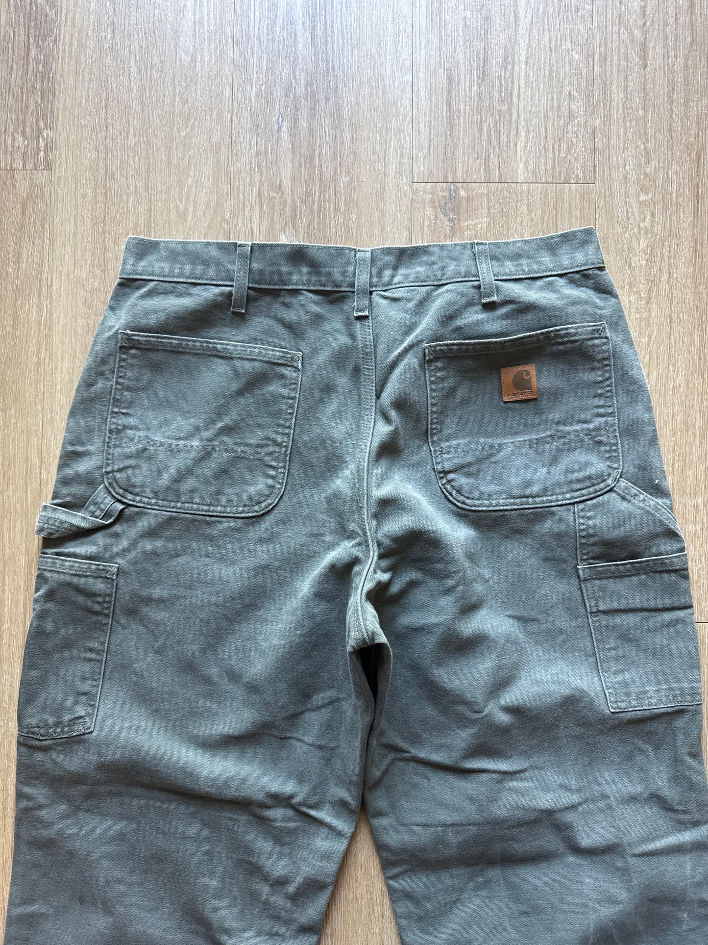 Carhartt Olive Green Original Dungaree Fit Carpenter Pants