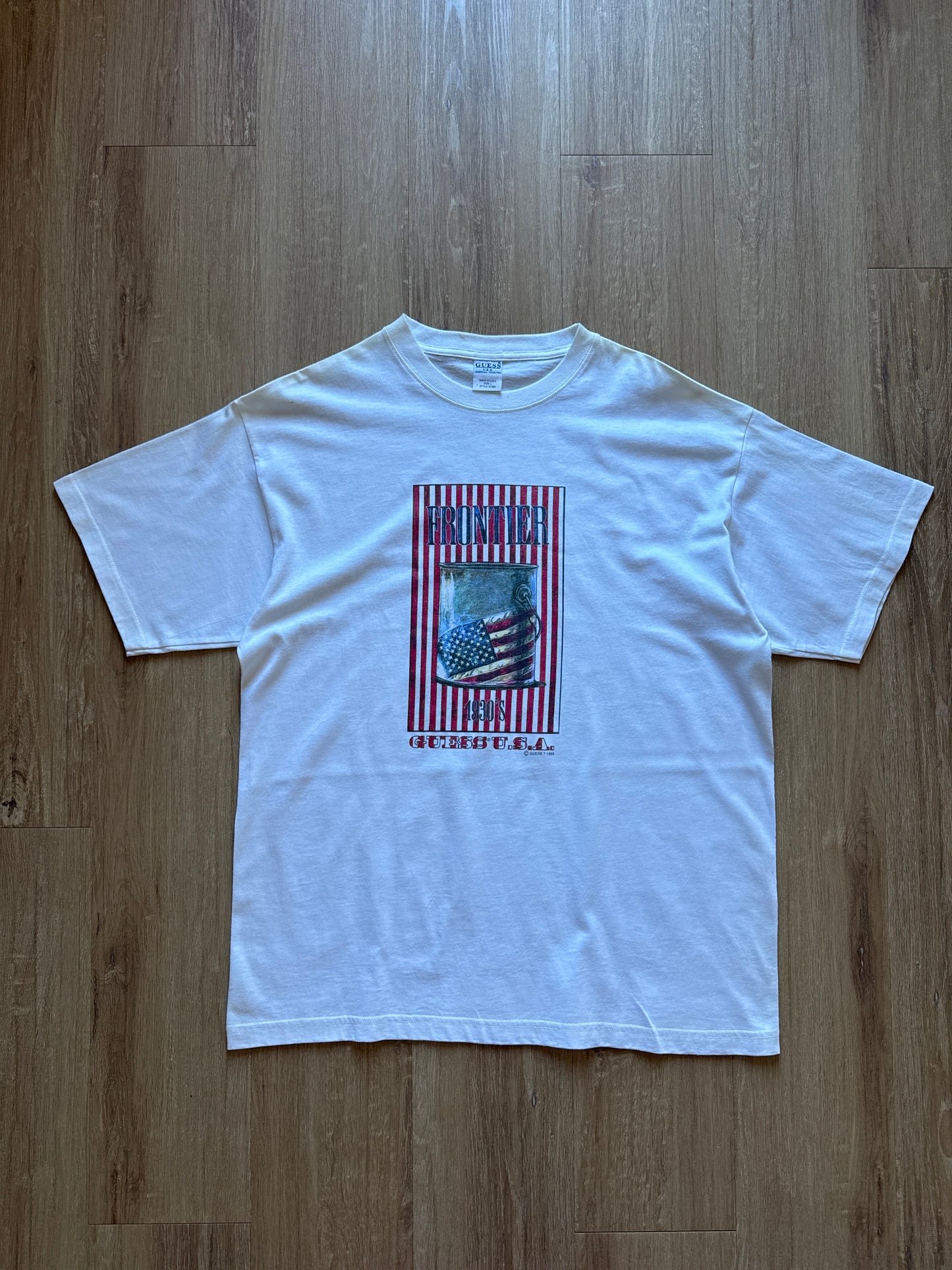 Vintage 1996 Guess Frontier 1930s USA Tee