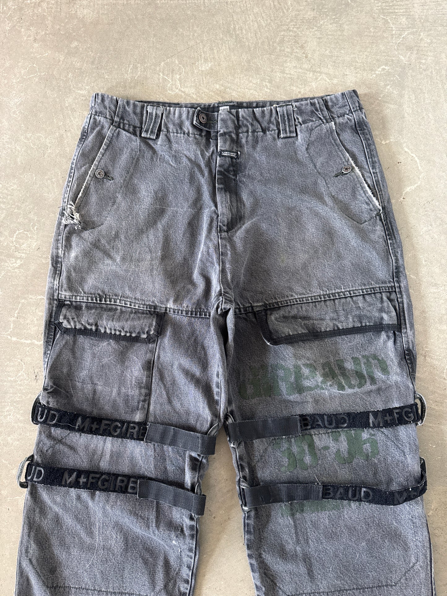 Vintage Marithe Francois Girbaud Distressed Thrashed Utility Pants