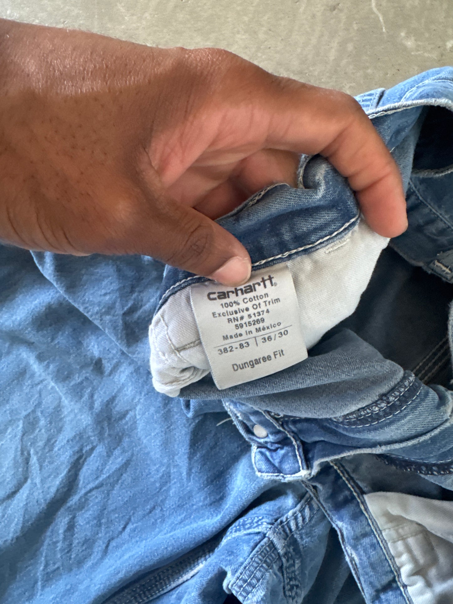 Vintage Carhartt Dungaree Fit Distressed Denim Jeans
