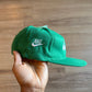 Vintage 90s Nike Logo Teal Elastic Fitted Hat
