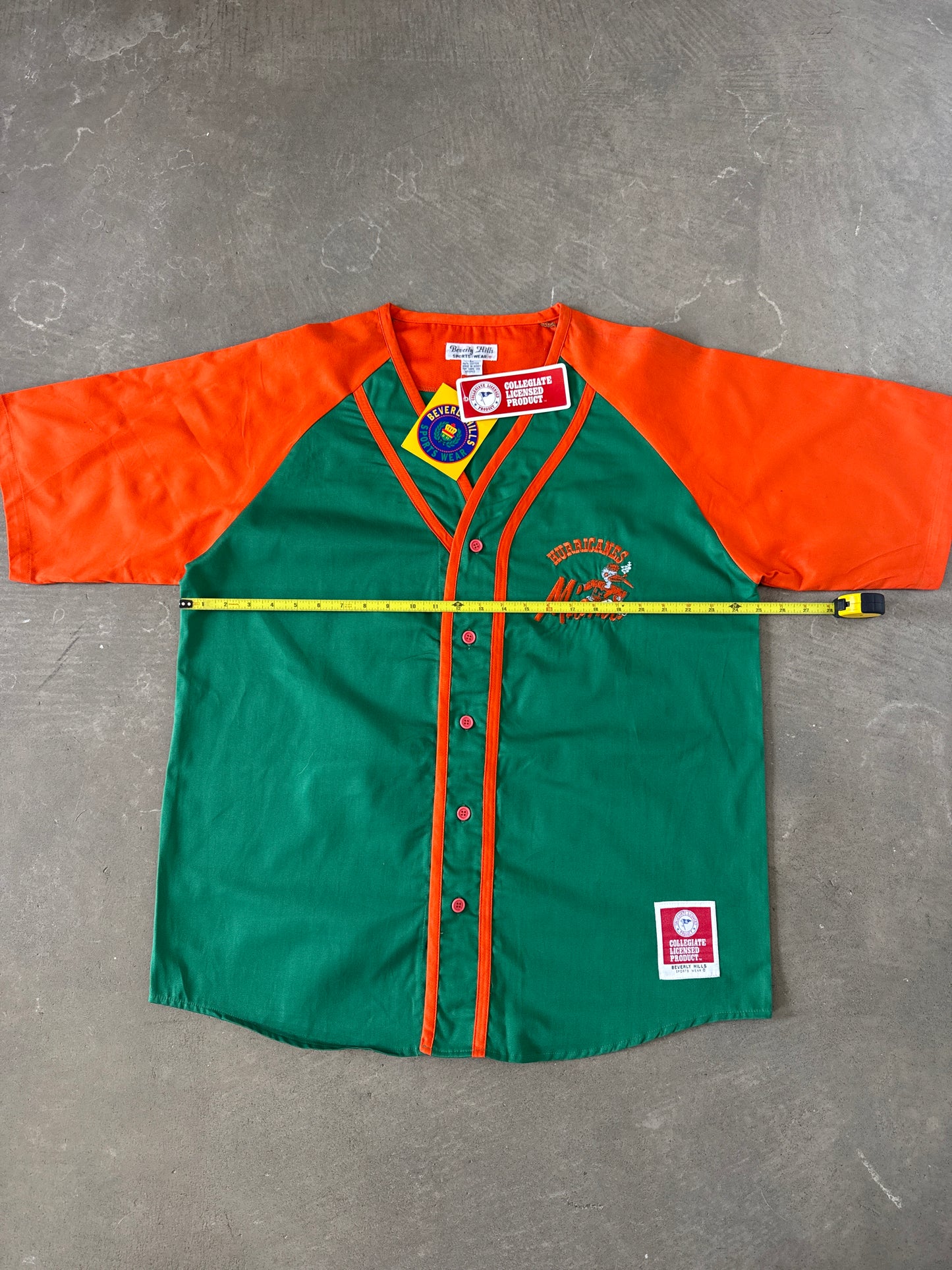 Vintage Collegiate Sportwear University Of Miami Hurricanes Baseball Jersey