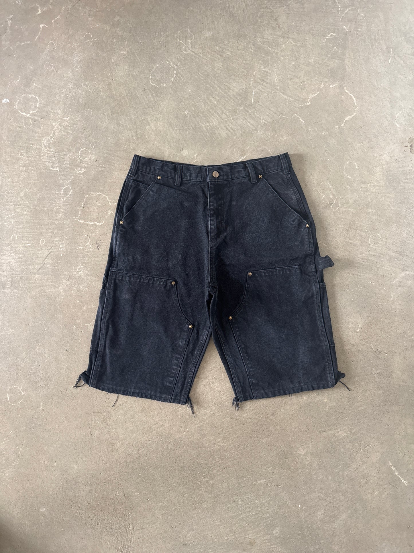 Vintage Carhartt Distressed Black Double Knee Shorts