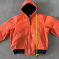 Vintage Carhartt Blaze Orange Active Hooded Work Jacket