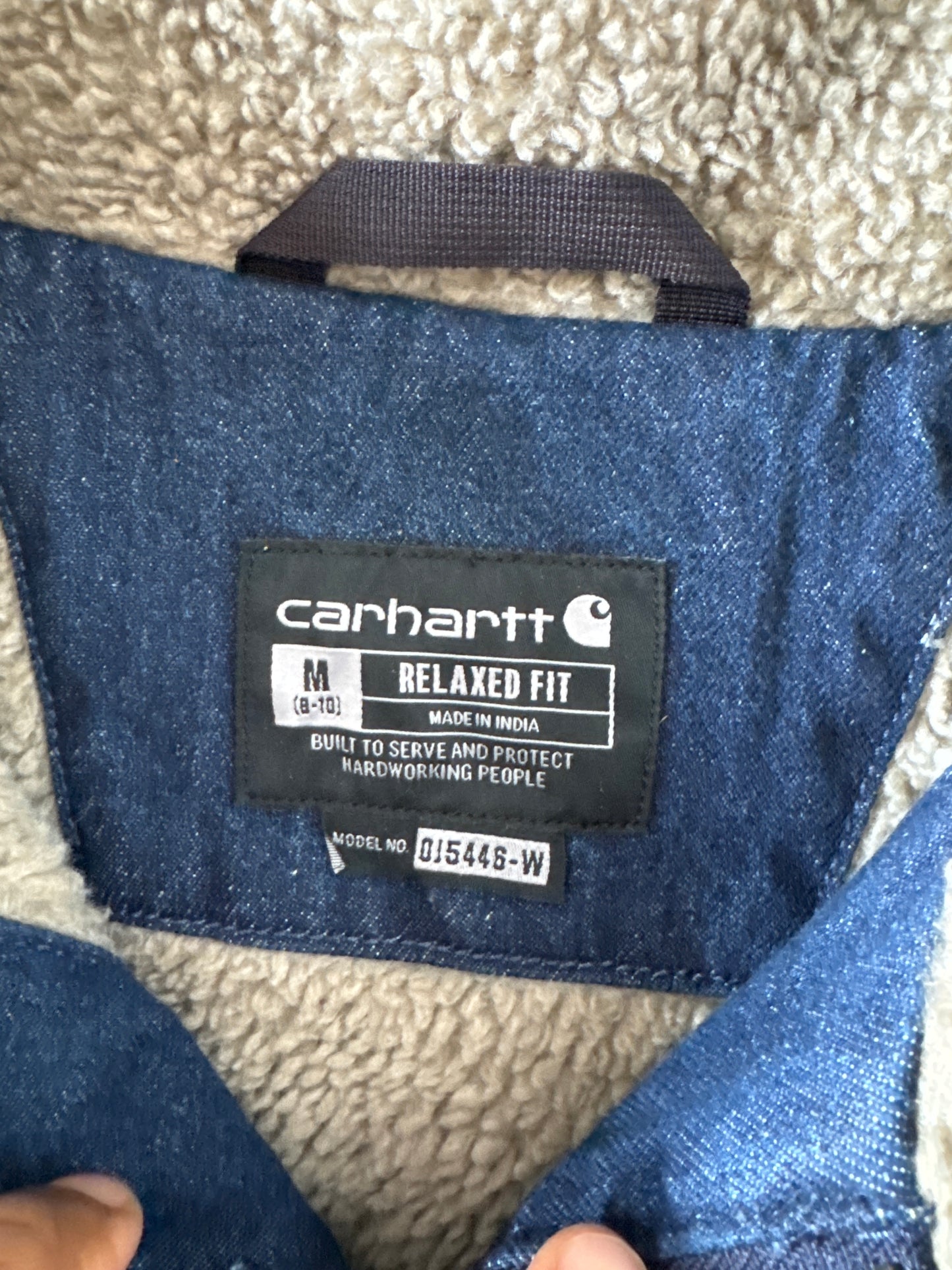 Carhartt Women’s Relaxed Fit Sherpa Lined Denim Jacket