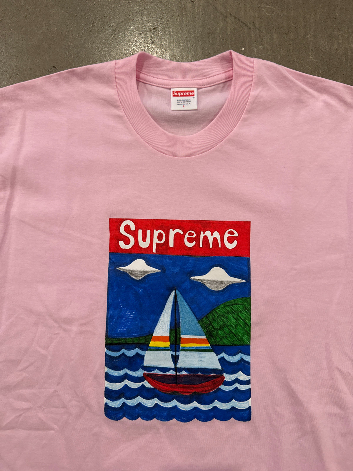 Supreme Sailboat Light Pink Tee (SS20)