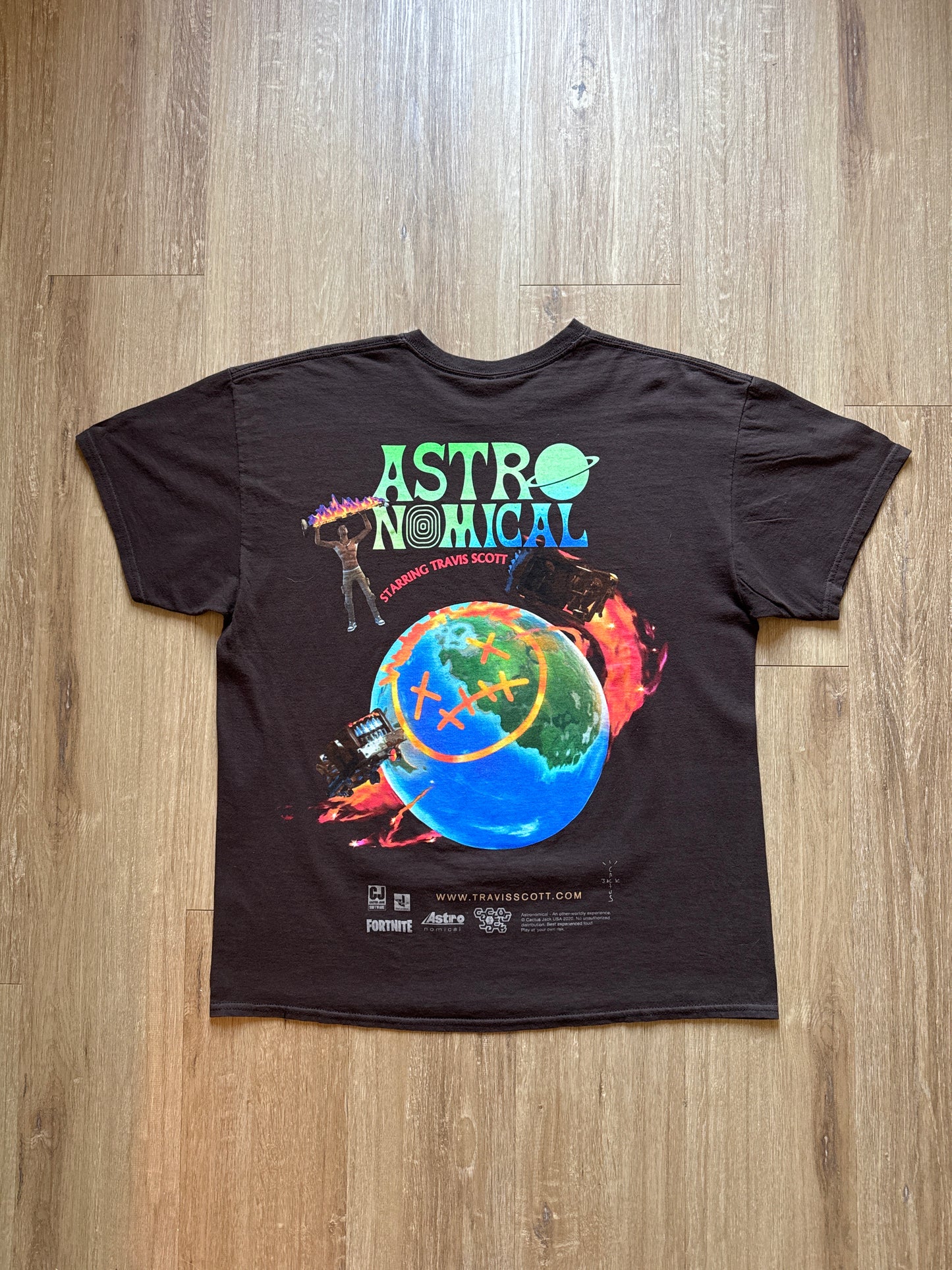 Travis Scott Cactus Jack The Scott’s Sicko Event Brown Tee