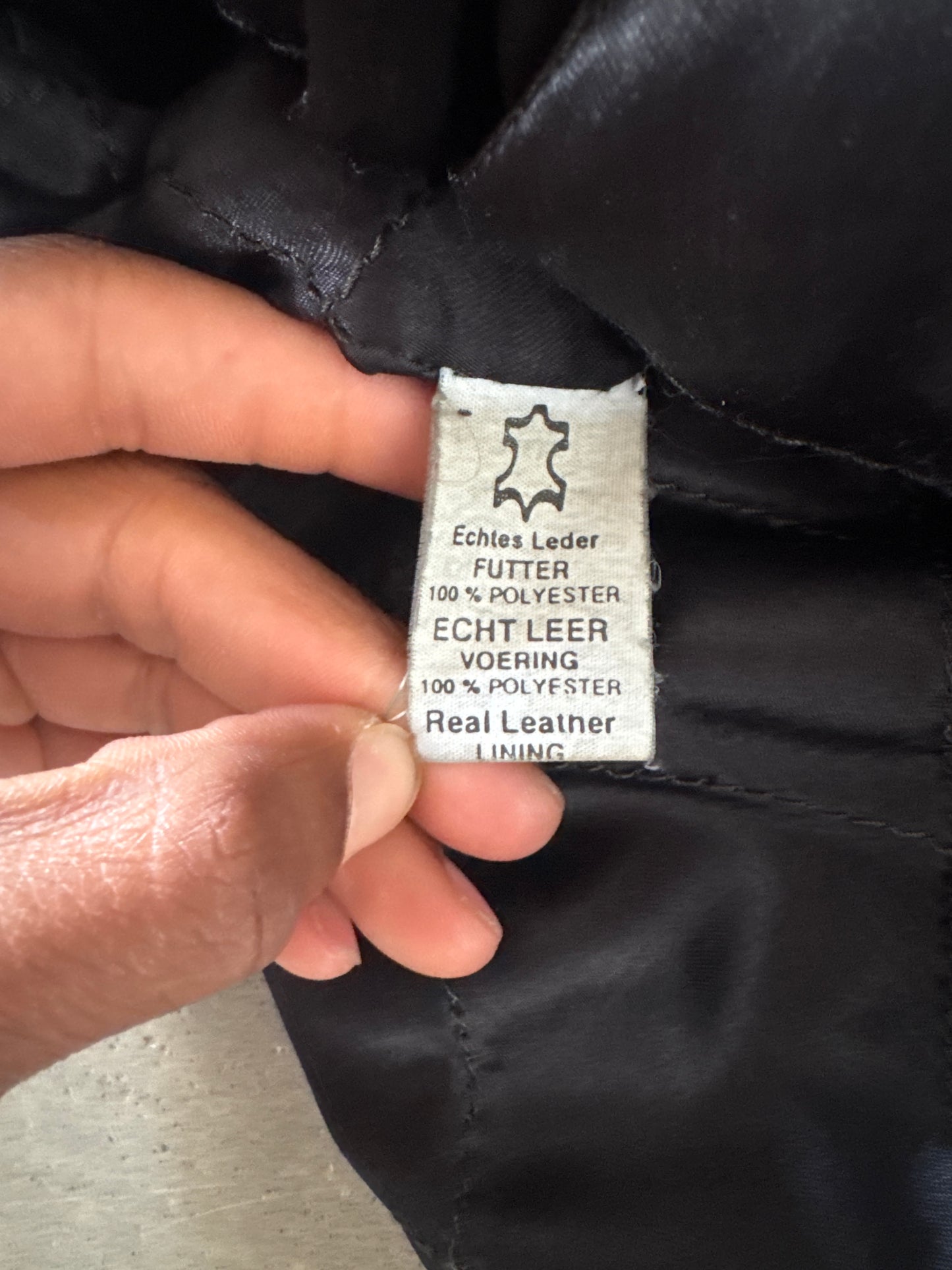 Vintage Real Leather Double Rider Flame Biker Jacket