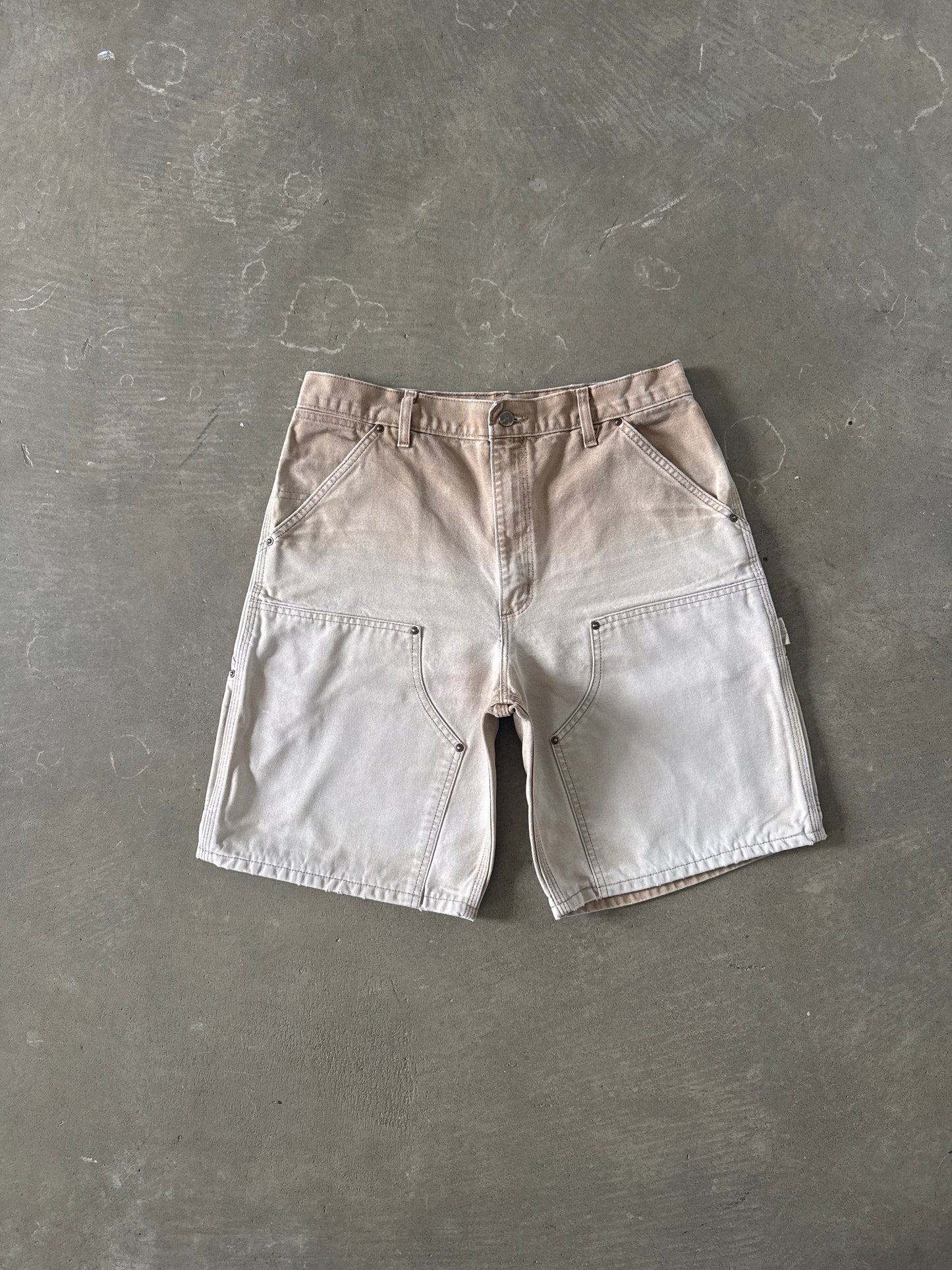 Vintage Carhartt Light Tan Sunfaded Double Knee Shorts