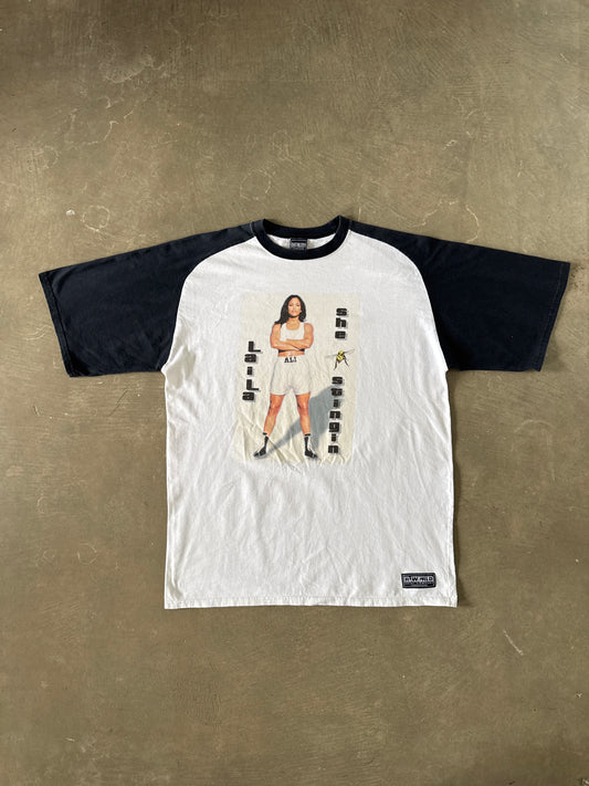 Y2K Laila Ali She Bee Stingin Boxing Muhammad Ali Raglan Tee
