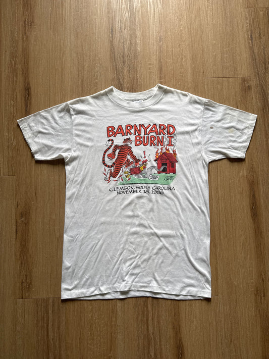 Vintage 1988 University Of Clemson Tigers Barnyard Burn Gamecocks Tee