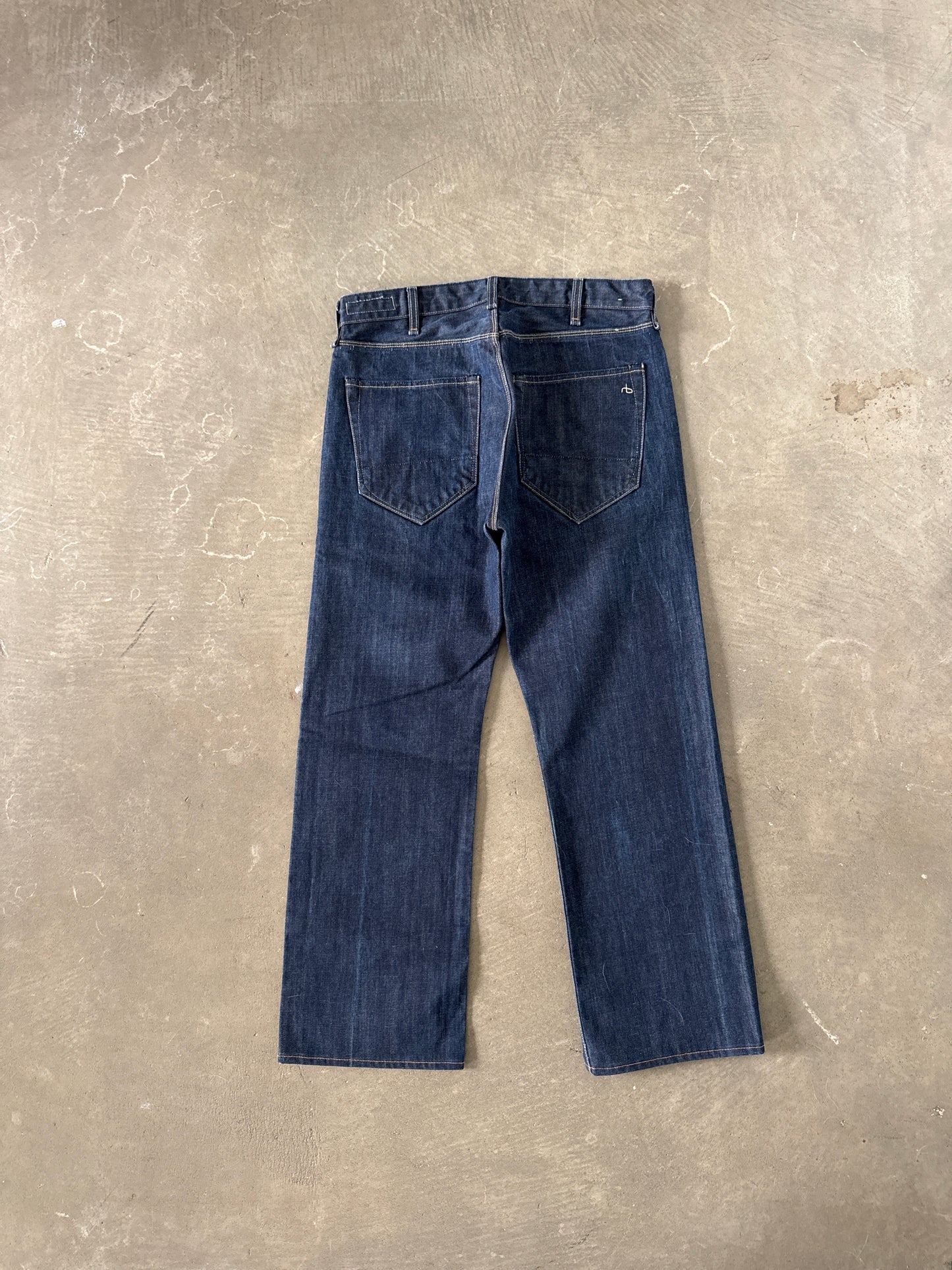 Rag Bone Straight Button Fly Denim Jeans