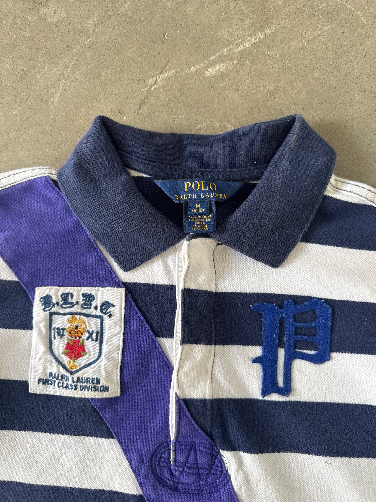 Polo Ralph Lauren Girls Banner Stripe Rugby Shirt