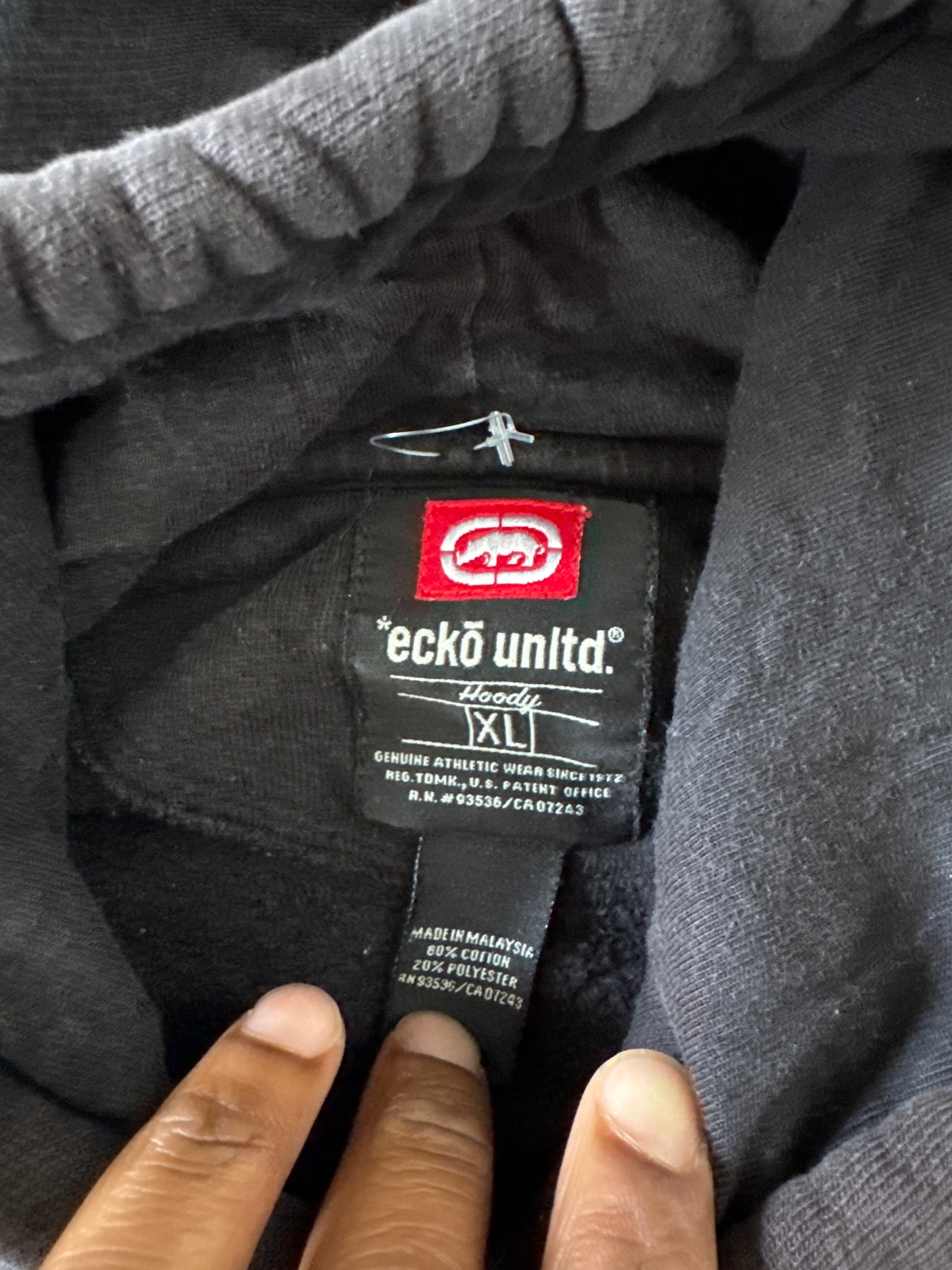 Y2K Ecko Unlimited Embroidered Logo Hoodie
