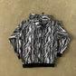 Vintage University Of Georgetown Hoyas Zebra Striped Hooded Zip Up