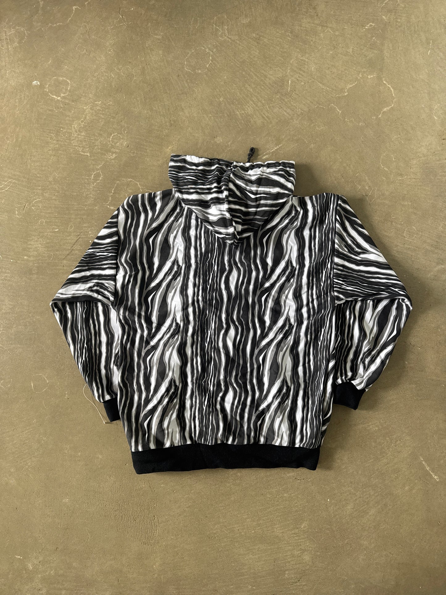 Vintage University Of Georgetown Hoyas Zebra Striped Hooded Zip Up