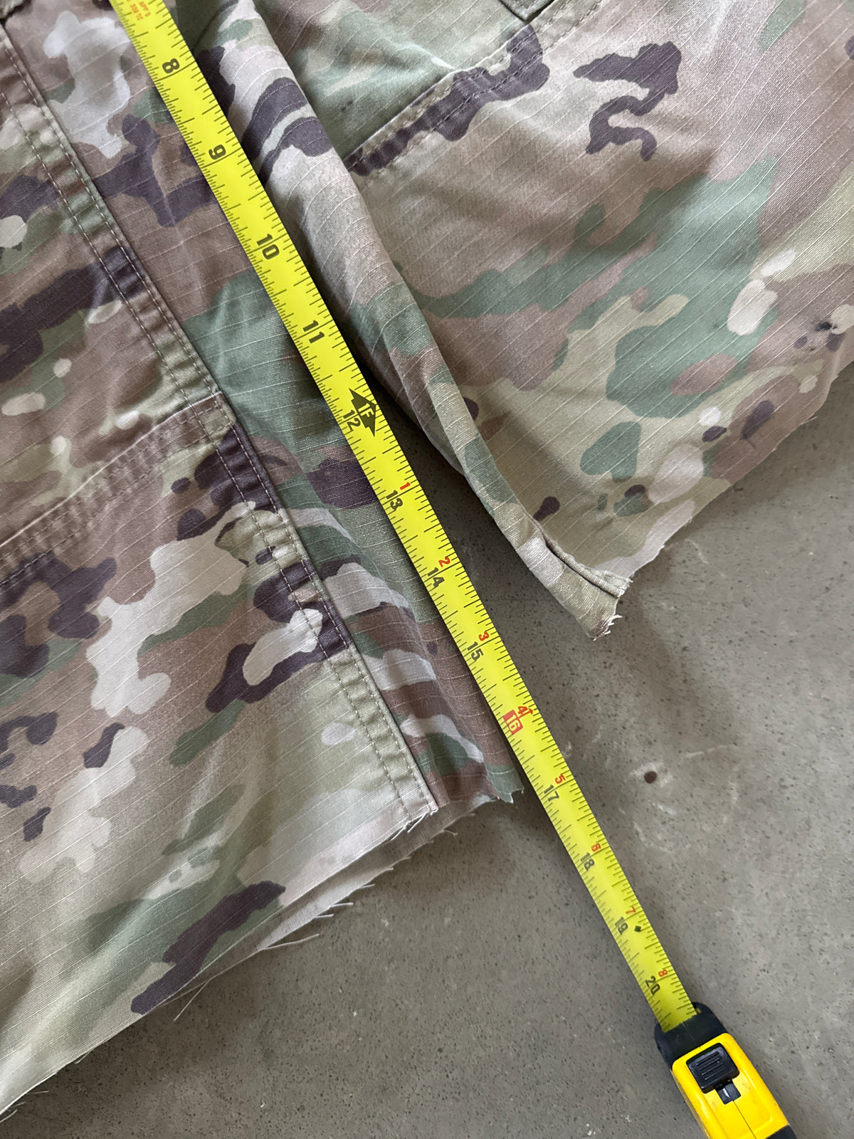 Vintage Military Camo 3/4 Cargo Shorts