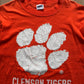 Vintage Bike University Of Clemson Tigers Big Logo Tee