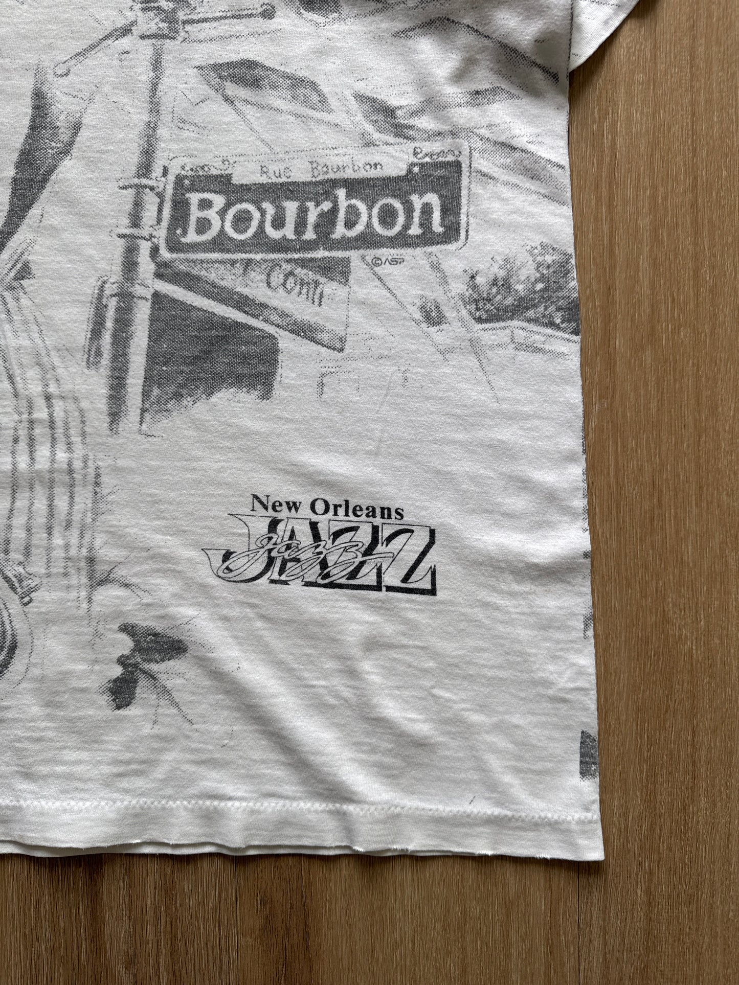 Vintage 90s Miles Davis New Orleans Jazz AOP Tee