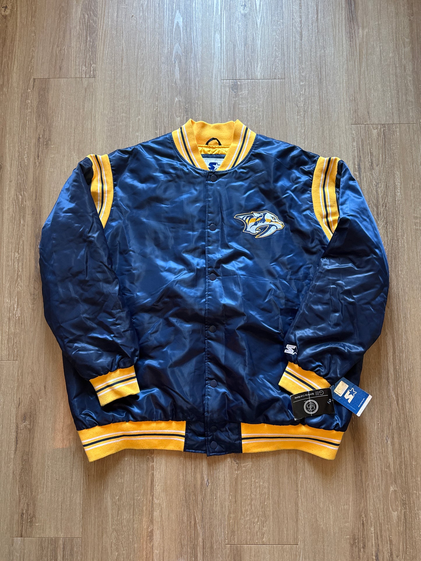 Starter Nashville Predators NHL Satin Bomber Jacket